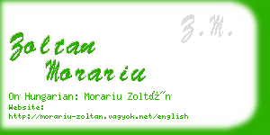 zoltan morariu business card